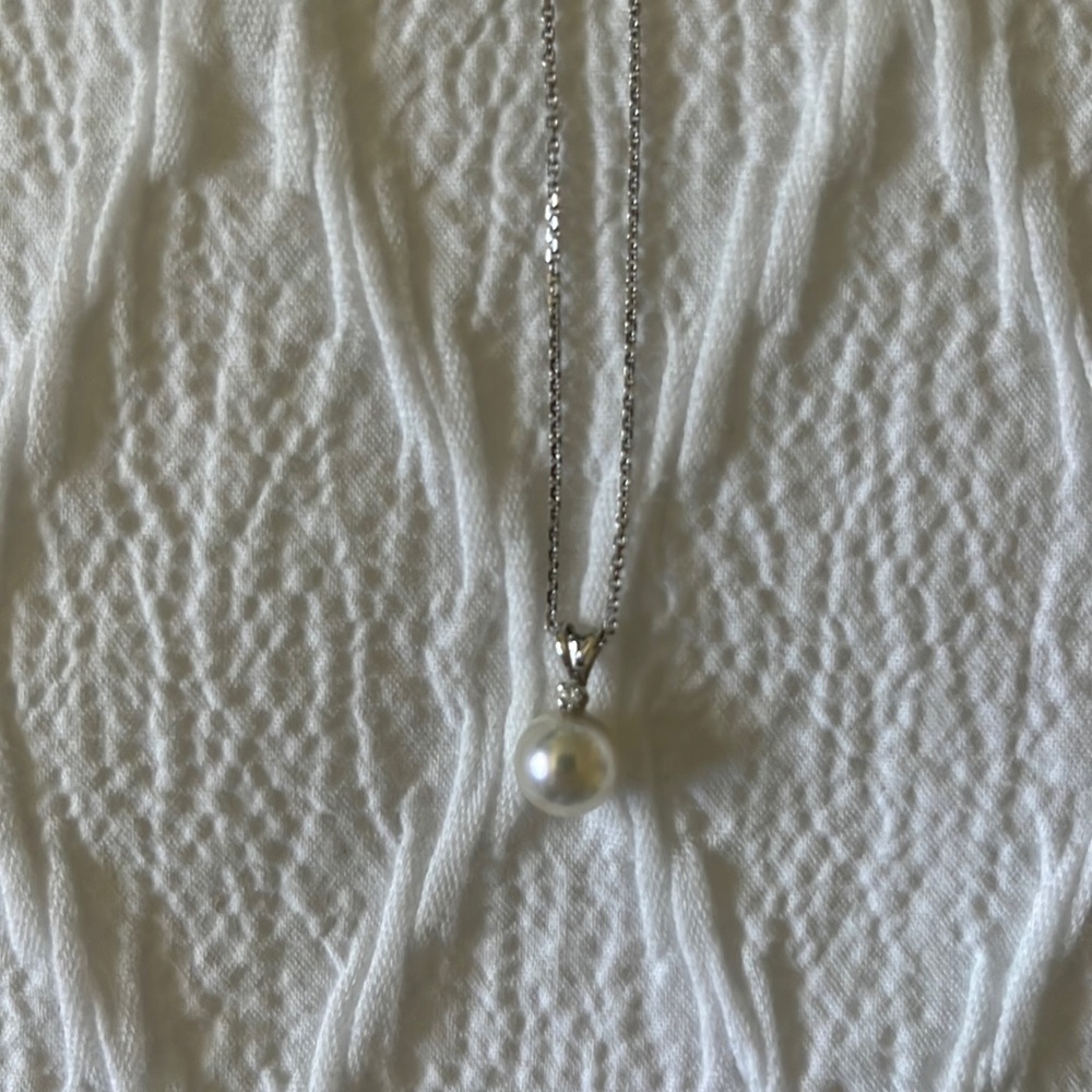 Pearl & diamond necklace from pearl factory